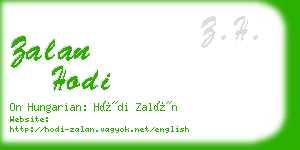 zalan hodi business card